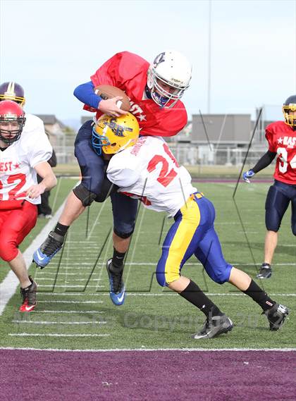 Thumbnail 3 in East vs. West (Dist. 3 High Schools Shrine All Star Game) photogallery.