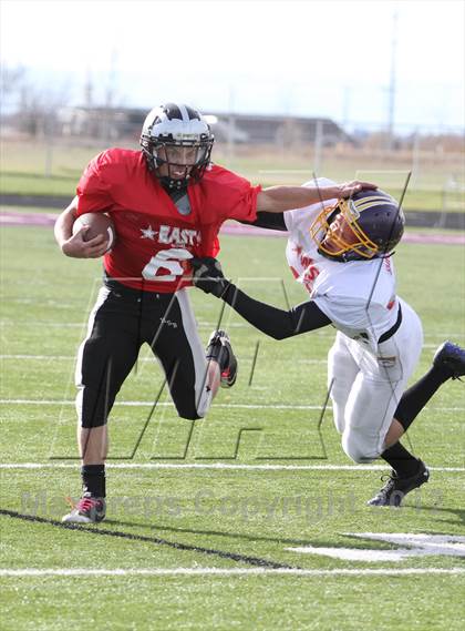 Thumbnail 2 in East vs. West (Dist. 3 High Schools Shrine All Star Game) photogallery.