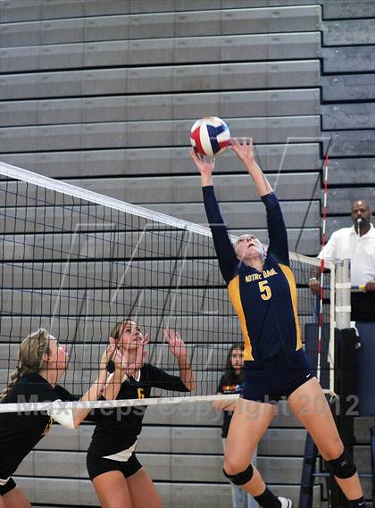 Thumbnail 3 in Mira Costa vs Notre Dame (Durango Fall Classic) photogallery.