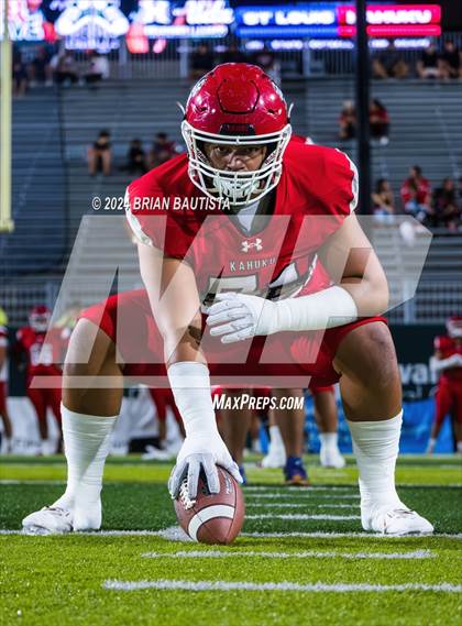 Thumbnail 2 in Kahuku vs. St. Louis (HHSAA Open Division Final) photogallery.