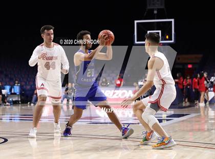 Thumbnail 1 in Desert Christian v St. Augustine Catholic (MLK Basketball Classic) photogallery.