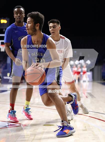 Thumbnail 1 in Desert Christian v St. Augustine Catholic (MLK Basketball Classic) photogallery.