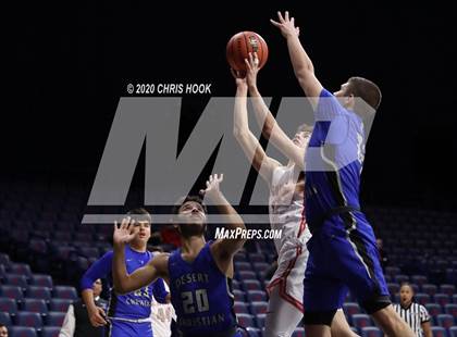 Thumbnail 2 in Desert Christian v St. Augustine Catholic (MLK Basketball Classic) photogallery.