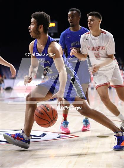 Thumbnail 2 in Desert Christian v St. Augustine Catholic (MLK Basketball Classic) photogallery.