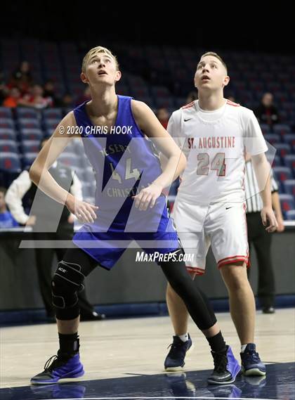 Thumbnail 3 in Desert Christian v St. Augustine Catholic (MLK Basketball Classic) photogallery.