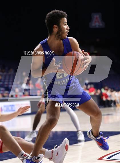 Thumbnail 3 in Desert Christian v St. Augustine Catholic (MLK Basketball Classic) photogallery.
