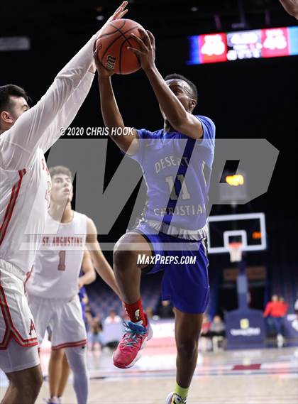 Thumbnail 2 in Desert Christian v St. Augustine Catholic (MLK Basketball Classic) photogallery.
