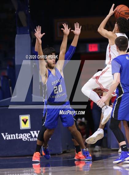 Thumbnail 3 in Desert Christian v St. Augustine Catholic (MLK Basketball Classic) photogallery.