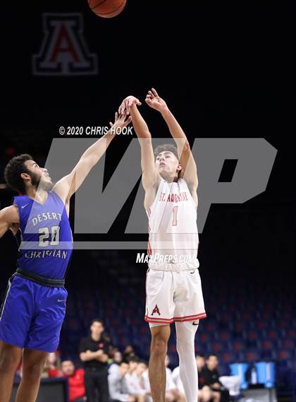Thumbnail 3 in Desert Christian v St. Augustine Catholic (MLK Basketball Classic) photogallery.