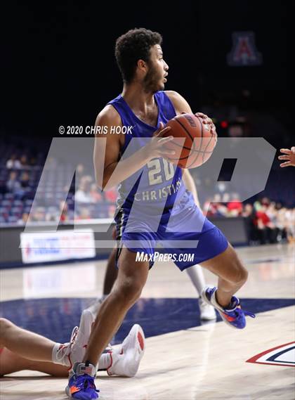 Thumbnail 1 in Desert Christian v St. Augustine Catholic (MLK Basketball Classic) photogallery.