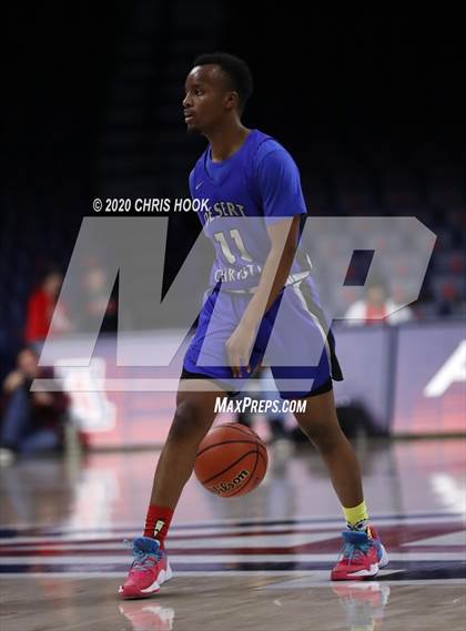 Thumbnail 1 in Desert Christian v St. Augustine Catholic (MLK Basketball Classic) photogallery.