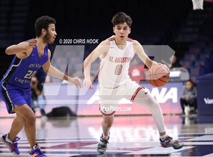 Thumbnail 1 in Desert Christian v St. Augustine Catholic (MLK Basketball Classic) photogallery.