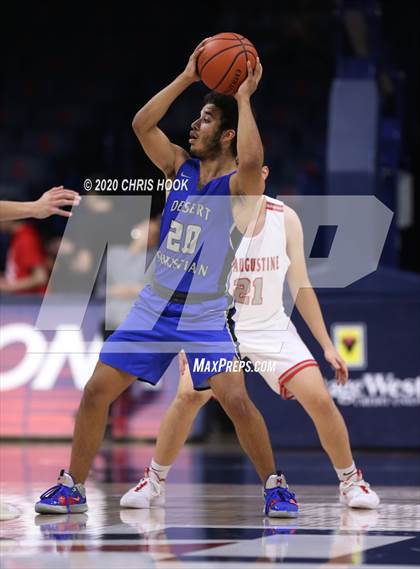 Thumbnail 1 in Desert Christian v St. Augustine Catholic (MLK Basketball Classic) photogallery.