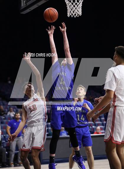 Thumbnail 3 in Desert Christian v St. Augustine Catholic (MLK Basketball Classic) photogallery.
