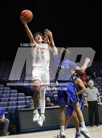 Thumbnail 2 in Desert Christian v St. Augustine Catholic (MLK Basketball Classic) photogallery.