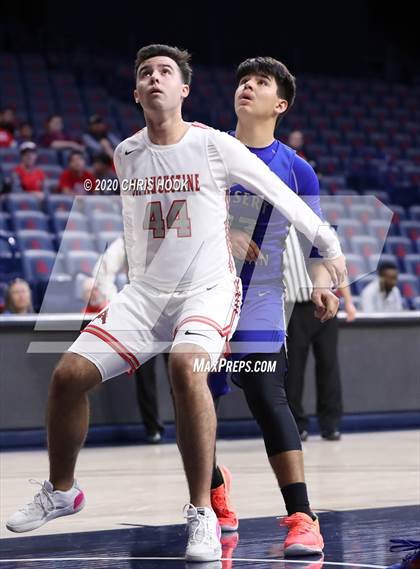 Thumbnail 1 in Desert Christian v St. Augustine Catholic (MLK Basketball Classic) photogallery.