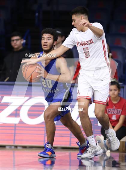 Thumbnail 2 in Desert Christian v St. Augustine Catholic (MLK Basketball Classic) photogallery.