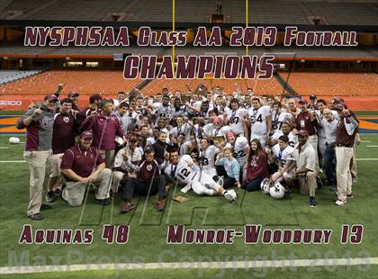Thumbnail 1 in Aquinas vs. Monroe-Woodbury (NYSPHSAA Class AA Final) photogallery.