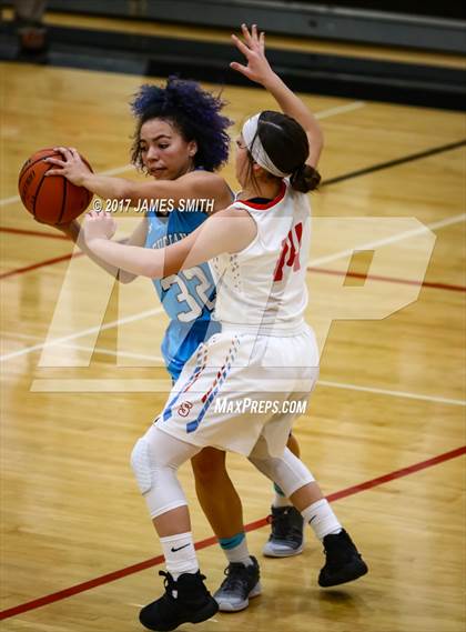 Thumbnail 1 in Cleveland vs. Sandia (Joe Armijo Basketball Classic @ Albuquerque Academy) photogallery.