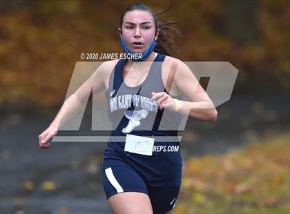 Thumbnail 1 in NSCHSAA Girls Cross Country Championship Nov 1, 2020 (Our Lady of Mercy Academy) photogallery.