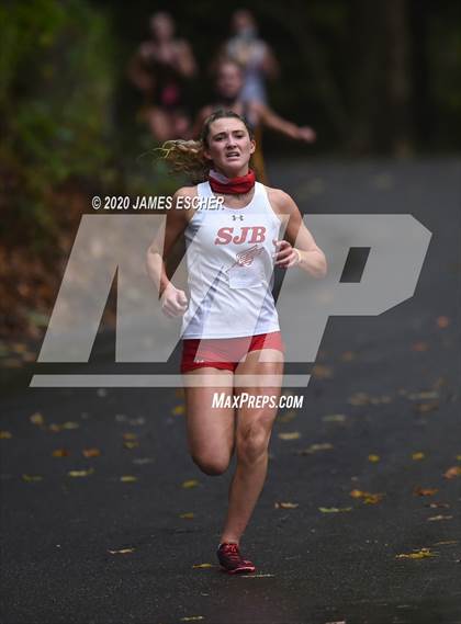 Thumbnail 3 in NSCHSAA Girls Cross Country Championship Nov 1, 2020 (Our Lady of Mercy Academy) photogallery.