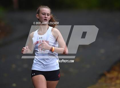 Thumbnail 3 in NSCHSAA Girls Cross Country Championship Nov 1, 2020 (Our Lady of Mercy Academy) photogallery.