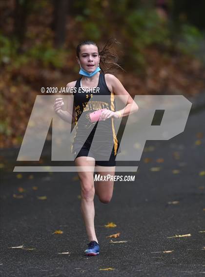 Thumbnail 2 in NSCHSAA Girls Cross Country Championship Nov 1, 2020 (Our Lady of Mercy Academy) photogallery.