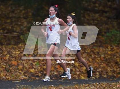 Thumbnail 1 in NSCHSAA Girls Cross Country Championship Nov 1, 2020 (Our Lady of Mercy Academy) photogallery.