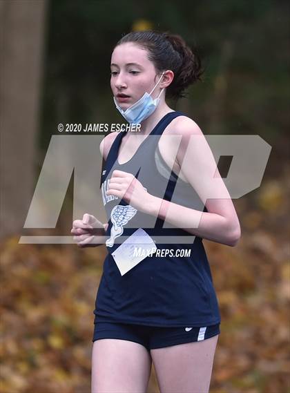 Thumbnail 2 in NSCHSAA Girls Cross Country Championship Nov 1, 2020 (Our Lady of Mercy Academy) photogallery.