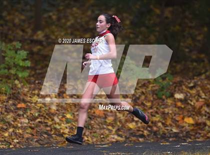 Thumbnail 3 in NSCHSAA Girls Cross Country Championship Nov 1, 2020 (Our Lady of Mercy Academy) photogallery.