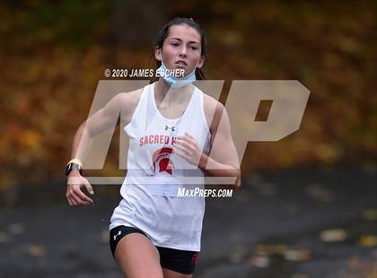 Thumbnail 2 in NSCHSAA Girls Cross Country Championship Nov 1, 2020 (Our Lady of Mercy Academy) photogallery.