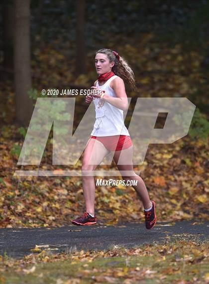 Thumbnail 2 in NSCHSAA Girls Cross Country Championship Nov 1, 2020 (Our Lady of Mercy Academy) photogallery.