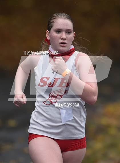 Thumbnail 3 in NSCHSAA Girls Cross Country Championship Nov 1, 2020 (Our Lady of Mercy Academy) photogallery.