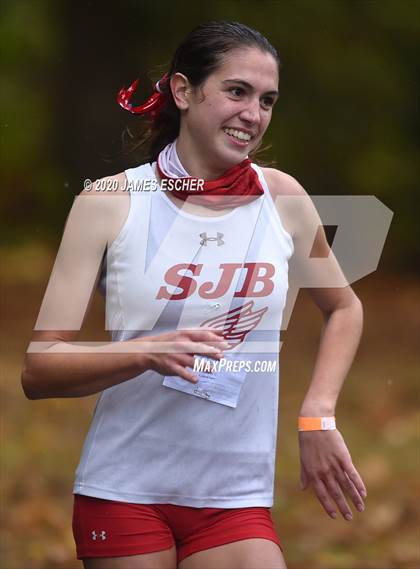 Thumbnail 3 in NSCHSAA Girls Cross Country Championship Nov 1, 2020 (Our Lady of Mercy Academy) photogallery.