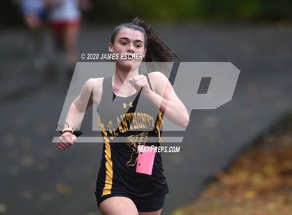 Thumbnail 2 in NSCHSAA Girls Cross Country Championship Nov 1, 2020 (Our Lady of Mercy Academy) photogallery.