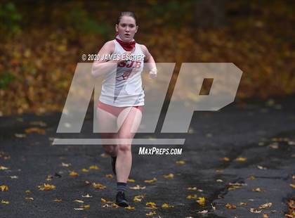 Thumbnail 2 in NSCHSAA Girls Cross Country Championship Nov 1, 2020 (Our Lady of Mercy Academy) photogallery.