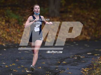 Thumbnail 2 in NSCHSAA Girls Cross Country Championship Nov 1, 2020 (Our Lady of Mercy Academy) photogallery.