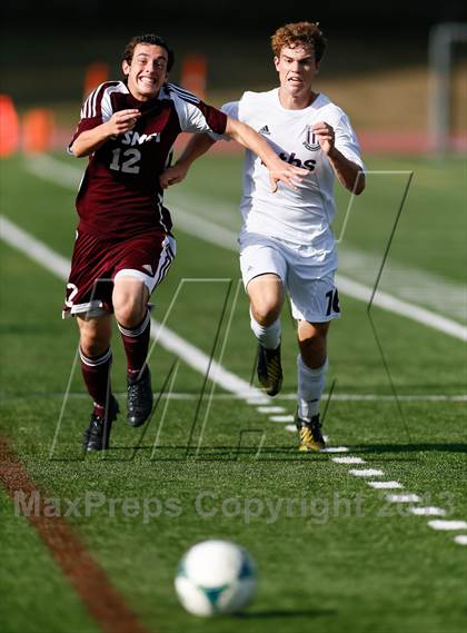 Thumbnail 2 in DeSmet Jesuit vs Belleville West (Gateway City Soccer Classic) photogallery.