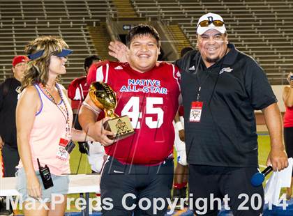Thumbnail 2 in Native All-Star Football Classic (Red Hawks vs. Blue Eagles) photogallery.