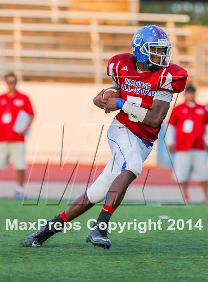 Thumbnail 1 in Native All-Star Football Classic (Red Hawks vs. Blue Eagles) photogallery.