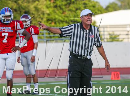 Thumbnail 1 in Native All-Star Football Classic (Red Hawks vs. Blue Eagles) photogallery.