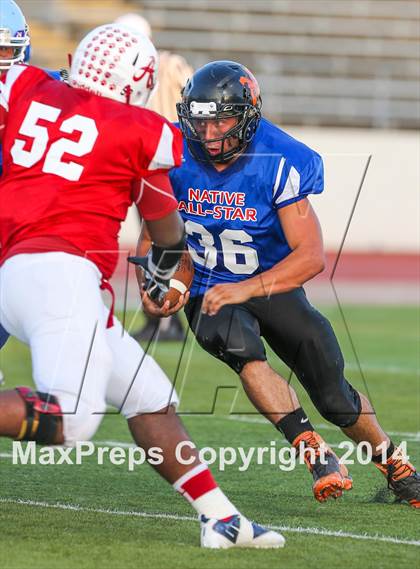 Thumbnail 3 in Native All-Star Football Classic (Red Hawks vs. Blue Eagles) photogallery.