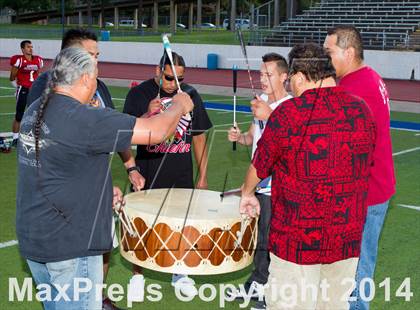 Thumbnail 2 in Native All-Star Football Classic (Red Hawks vs. Blue Eagles) photogallery.