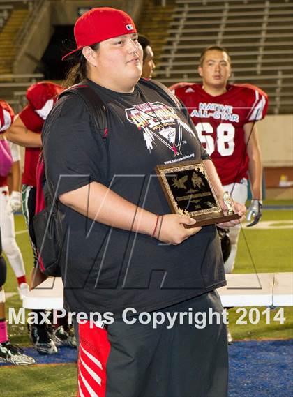 Thumbnail 2 in Native All-Star Football Classic (Red Hawks vs. Blue Eagles) photogallery.