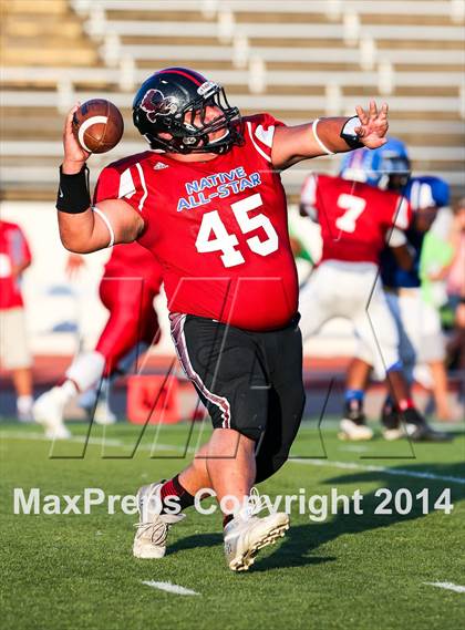 Thumbnail 2 in Native All-Star Football Classic (Red Hawks vs. Blue Eagles) photogallery.