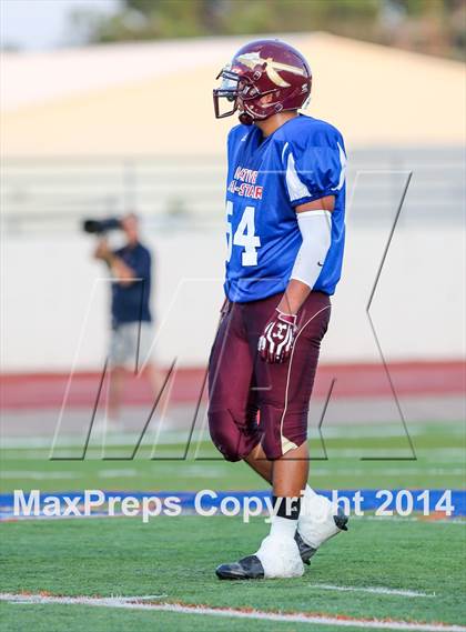 Thumbnail 1 in Native All-Star Football Classic (Red Hawks vs. Blue Eagles) photogallery.