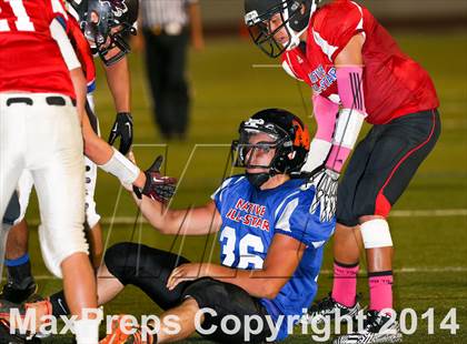 Thumbnail 2 in Native All-Star Football Classic (Red Hawks vs. Blue Eagles) photogallery.