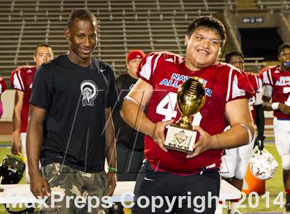 Thumbnail 1 in Native All-Star Football Classic (Red Hawks vs. Blue Eagles) photogallery.