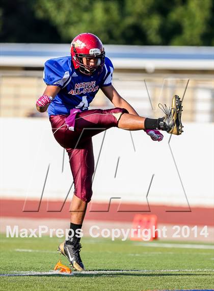Thumbnail 1 in Native All-Star Football Classic (Red Hawks vs. Blue Eagles) photogallery.