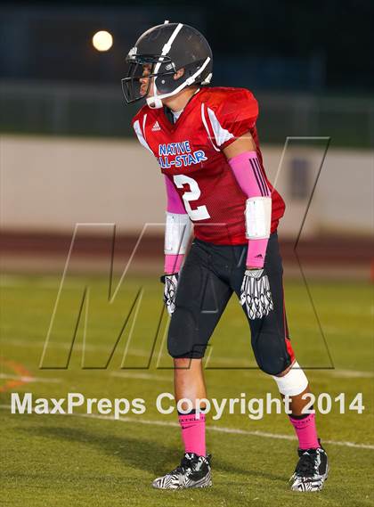 Thumbnail 1 in Native All-Star Football Classic (Red Hawks vs. Blue Eagles) photogallery.